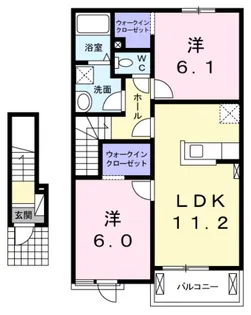 クラール名東 B【2階】の間取り