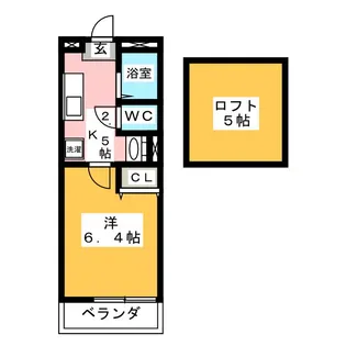 カシェットドランジュ【2階】の間取り