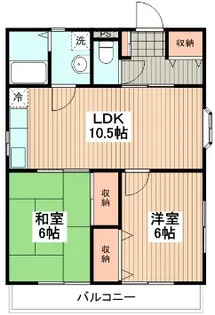 サンライズ西川【2階】の間取り