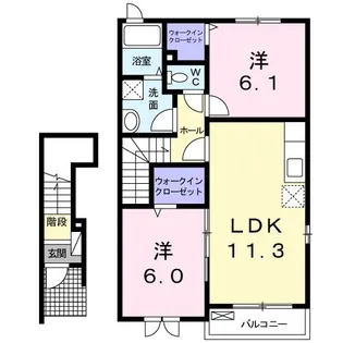 belle maison 箸蔵【2階】の間取り