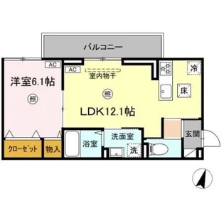 ロイヤルタウン八戸【1階】の間取り