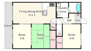 ビジネス・ワン板付【5階】の間取り