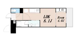 アリビオ東寺【1階】の間取り