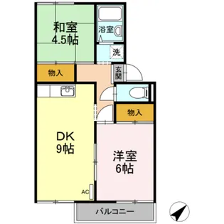 プレジールsukenobu B棟【2階】の間取り