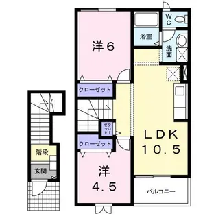 静岡県菊川市赤土【アパート】の間取り