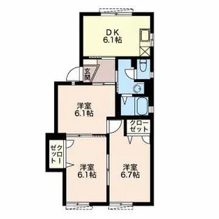 サンシャイン【1階】の間取り