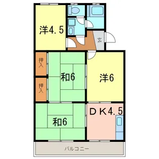 コーポ都【2階】の間取り
