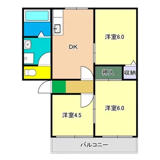 高知県高知市薊野【アパート】の間取り