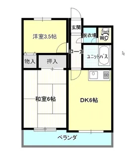 トーカンマンション泉が丘【2階】の間取り