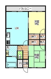 大門ハイツ【2階】の間取り