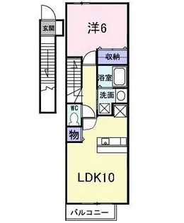 広島県安芸郡府中町山田4【アパート】の間取り