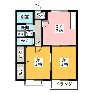 前山ハイツ【2階】の間取り