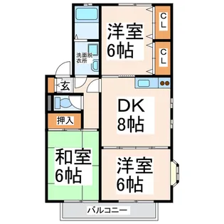 セジュールセゾン【1階】の間取り