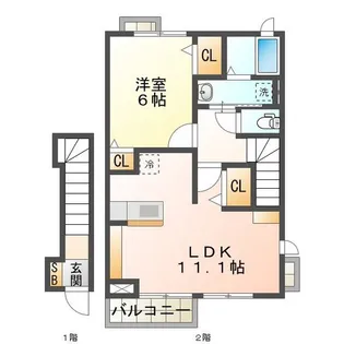 マリーナ・ヴィラII【2階】の間取り