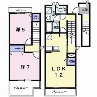 カルフールA【2階】の間取り