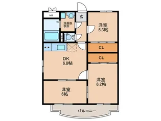 ユーミー姶良A【3階】の間取り