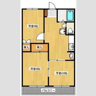 メゾンフォレスト【2階】の間取り