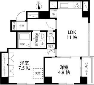RK常盤台【3階】の間取り