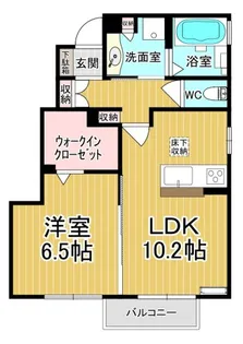 プライムコートC【1階】の間取り