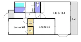 エンターマンション青江【3階】の間取り