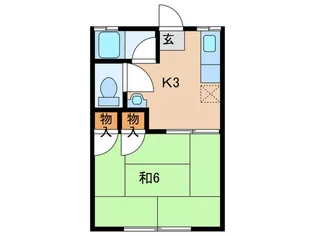 プリンス立花【1階】の間取り