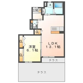 SUNSHINE RIVERSIDE【1階】の間取り