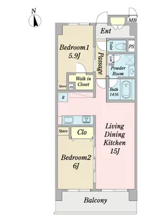 NB西新井南ウィング【5階】の間取り