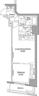 ザ・パークハビオ日本橋小伝馬町【4階】の間取り