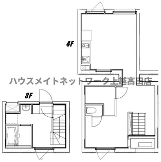 1DKの間取り画像