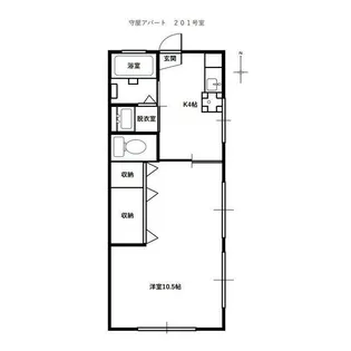 神奈川県平塚市平塚4【アパート】の間取り