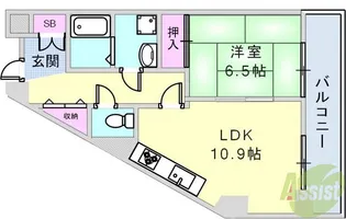 サンリッジ湊川【2階】の間取り
