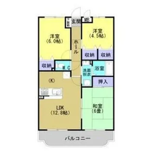 サンツヤマモトA【2階】の間取り