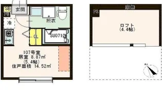 東京都練馬区高野台2【アパート】の間取り