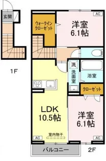 オリエンタルコート北島【2階】の間取り