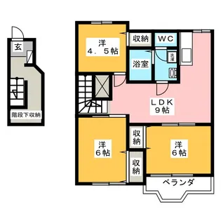 本今ガーデンスクエアB【2階】の間取り
