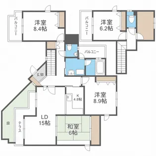 パロマヴィラ寺塚【1階】の間取り