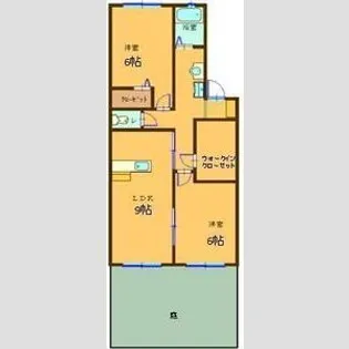 2LDKの間取り画像