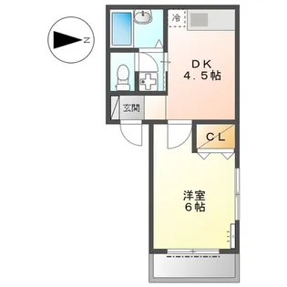 ハイツみゆき【1階】の間取り