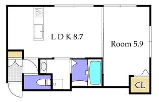 1LDKの間取り画像