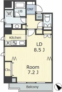 東京都港区白金2【マンション】の間取り