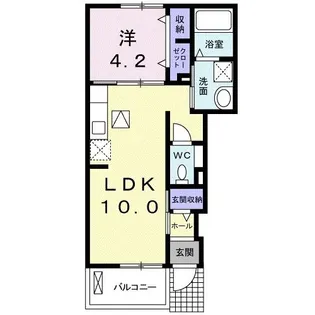 ニューグレイス カルム【1階】の間取り