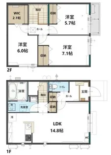 埼玉県所沢市宮本町1【一戸建】の間取り