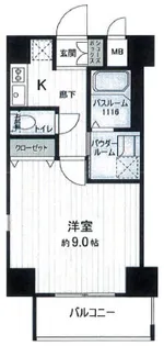 セオリー難波南【9階】の間取り