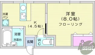 プチメゾン河原町【2階】の間取り