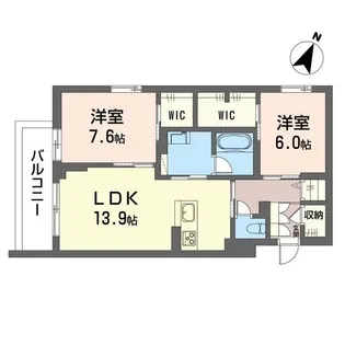 リヴァソーレ【2階】の間取り