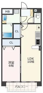 熊本県熊本市西区野中2【マンション】の間取り