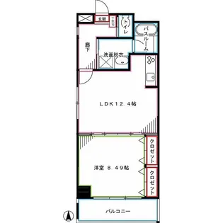 RESIDENCE SATSUMA【5階】の間取り