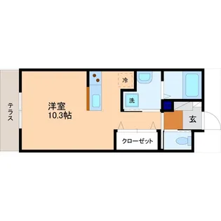 リアン フルール【1階】の間取り