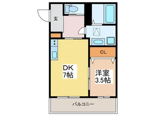 Richesse 一条通【1階】の間取り