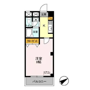メゾンフローラ市川【2階】の間取り